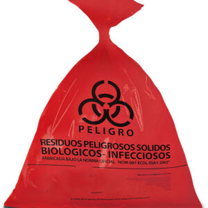 BOLSA RPBI COLOR ROJO 25X35CM