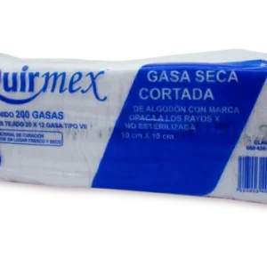GASA SECA CON MARCA RADIOPACA 10CM X 10CM