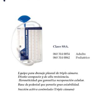 EQUIPO DE DRENAJE DE LA CAVIDAD PLEURAL PEDIATRICO