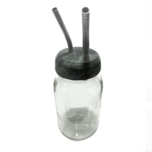 FRASCO DE VIDRIO TRANSPARENTE DE 1LITRO CON TAPON DE ASPIRACION